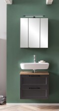 Badezimmer-Set >Lyon< (2-tlg.) in matt-grau,...