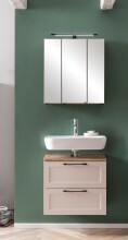 Badezimmer-Set >Lyon< (2-tlg.) in Kaschmir, Wotaneiche-Dekor - 60x195x35 (BxHxT)