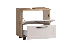 Badezimmer-Set >Lyon< (2-tlg.) in Kaschmir, Wotaneiche-Dekor - 60x195x35 (BxHxT)