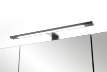 Badezimmer-Set >Lyon< (2-tlg.) in matt-grau, Graphit - 80x195x47cm (BxHxT)