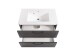 Badezimmer-Set >Lyon< (2-tlg.) in matt-grau, Graphit - 80x195x47cm (BxHxT)