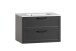 Badezimmer-Set >Lyon< (2-tlg.) in matt-grau, Graphit - 80x195x47cm (BxHxT)