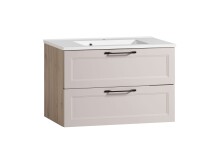 Badezimmer-Set >Lyon< (2-tlg.) in Kaschmir, Wotaneiche-Dekor - 80x195x47 (BxHxT)