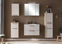 Badezimmer-Set >Lyon< (2-tlg.) in Kaschmir, Wotaneiche-Dekor - 80x195x47 (BxHxT)