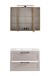 Badezimmer-Set >Lyon< (2-tlg.) in Kaschmir, Wotaneiche-Dekor - 80x195x47 (BxHxT)