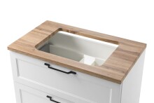Badezimmer-Set >Lyon< (2-tlg.) in weiß - 80x195x47cm (BxHxT)