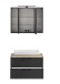 Badezimmer-Set >Lyon< (2-tlg.) in matt-grau, Graphit - 80x195x47cm (BxHxT)