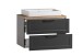 Badezimmer-Set >Lyon< (2-tlg.) in matt-grau, Graphit - 80x195x47cm (BxHxT)
