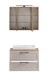 Badezimmer-Set >Lyon< (2-tlg.) in Kaschmir, Wotaneiche - 80x195x47cm (BxHxT)