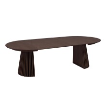 Kulissen-Esstisch >Osaka< ausziehbar 160/200/240cm, Eichefurnier braun geräuchert - 75x120 (H/D)