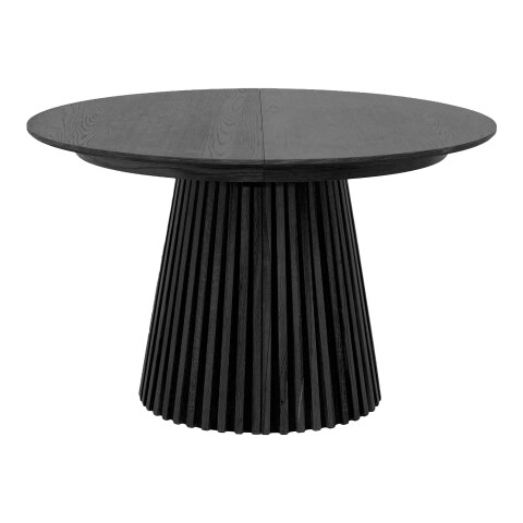 Kulissen-Esstisch >Osaka< ausziehbar 160/200 cm, Eichenfurnier schwarz - 75x120cm (HxD)