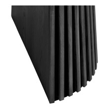 Kulissen-Esstisch >Osaka< ausziehbar 160/200 cm, Eichenfurnier schwarz - 75x120cm (HxD)