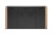 Sideboard >Cento< in anthrazit / Dekor Artisan Oak - 162x83x34,5cm (BxHxT)