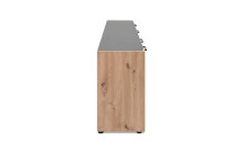 Lowboard >Cento< in anthrazit / Dekor Artisan Oak - 198x61x34,5cm (BxHxT)