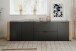 Lowboard >Cento< in anthrazit / Dekor Artisan Oak - 198x61x34,5cm (BxHxT)