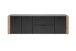 Lowboard >Cento< in anthrazit / Dekor Artisan Oak - 198x61x34,5cm (BxHxT)