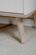 Kompaktgarderobe >Göteborg< in weiß / Dekor Sonoma Eiche - 68x195x32cm (BxHxT)
