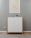 Kommode >Denver< in weiß / Dekor Artisan Oak - 80x88x40cm (BxHxT)