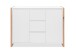 Sideboard >Denver< in weiß / Dekor Artisan Oak - 120x88x40cm (BxHxT)