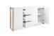 Sideboard >Denver< in weiß / Dekor Artisan Oak - 160x88x40cm (BxHxT)