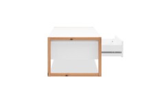 Couchtisch >Denver< in weiß / Dekor Artisan Oak - 100x40x55cm (BxHxT)