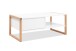 Couchtisch >Denver< in weiß / Dekor Artisan Oak - 100x40x55cm (BxHxT)