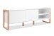 Lowboard >Denver< in weiß / Dekor Artisan Oak - 160x55x40cm (BxHxT)