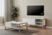 Lowboard >Denver< in weiß / Dekor Artisan Oak - 160x55x40cm (BxHxT)