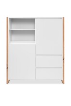 Highboard >Denver< in weiß / Dekor Artisan...