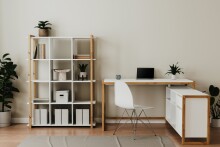 Eckschreibtisch >Denver< in weiß / Dekor Artisan Oak - 139x75x139cm (BxHxT)