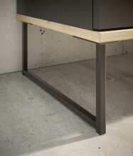 Sideboard >Kandoo< in Anthrazit / Evoke Oak Dekor - 135x89x38 (BxHxT)