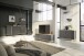 Sideboard >Kandoo< in Anthrazit / Evoke Oak Dekor - 135x89x38 (BxHxT)