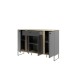Sideboard >Kandoo< in Anthrazit / Evoke Oak Dekor - 135x89x38 (BxHxT)