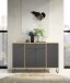 Sideboard >Kandoo< in Anthrazit / Evoke Oak Dekor - 135x89x38 (BxHxT)