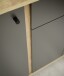 Sideboard >Kandoo< in Anthrazit / Evoke Oak, Holzwerkstoff - 180x89x38cm (BxHxT)