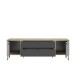 Lowboard >Kandoo< in Anthrazit / Evoke Oak Dekor - 180x59x38 (BxHxT)