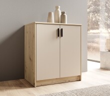 Kommode >Nelly< in Artisan Eiche Dekor / Cashmere - 74x86x50cm (BxHxT)