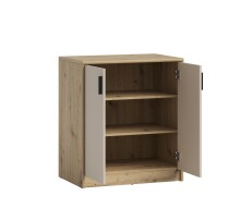 Kommode >Nelly< in Artisan Eiche Dekor / Cashmere - 74x86x50cm (BxHxT)