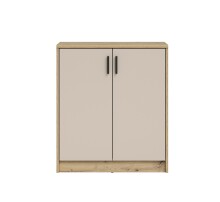 Kommode >Nelly< in Artisan Eiche Dekor / Cashmere - 74x86x50cm (BxHxT)