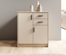 Kommode >Nelly< in Artisan Eiche Dekor / Cashmere - 74x86x50cm (BxHxT)
