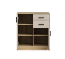 Kommode >Nelly< in Artisan Eiche Dekor / Cashmere - 74x86x50cm (BxHxT)