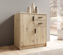 Kommode >Nelly< in Artisan Eiche Dekor - 74x86x50cm (BxHxT)