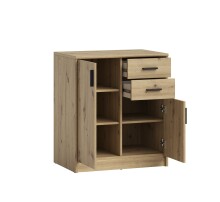 Kommode >Nelly< in Artisan Eiche Dekor - 74x86x50cm (BxHxT)