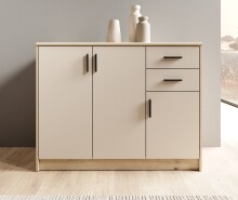 Kommode >Nelly< in Artisan Eiche Dekor / Cashmere - 109x86x50cm (BxHxT)