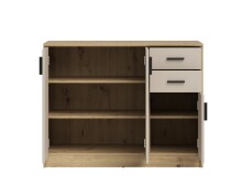 Kommode >Nelly< in Artisan Eiche Dekor / Cashmere - 109x86x50cm (BxHxT)