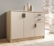 Kommode >Nelly< in Artisan Eiche Dekor / Cashmere - 109x86x50cm (BxHxT)