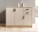 Kommode >Nelly< in Artisan Eiche Dekor / Cashmere - 109x86x50cm (BxHxT)