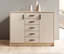 Kommode >Nelly< in Artisan Eiche Dekor / Cashmere - 109x86x50cm (BxHxT)