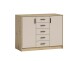 Kommode >Nelly< in Artisan Eiche Dekor / Cashmere - 109x86x50cm (BxHxT)
