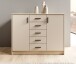 Kommode >Nelly< in Artisan Eiche Dekor / Cashmere - 109x86x50cm (BxHxT)